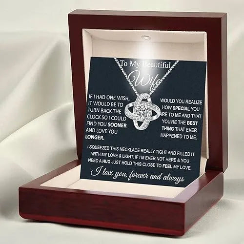 Necklace Silver Card Light Box